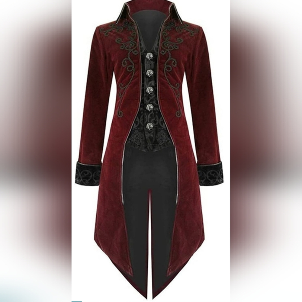 Velvet Victorian/Medieval/ Steampunk Tailcoat